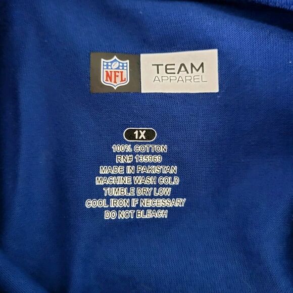 NFL Team Apparel Indianapolis Colts Long Sleeve T-Shirt Women 1X Blue Cotton NEW - Picture 4 of 6